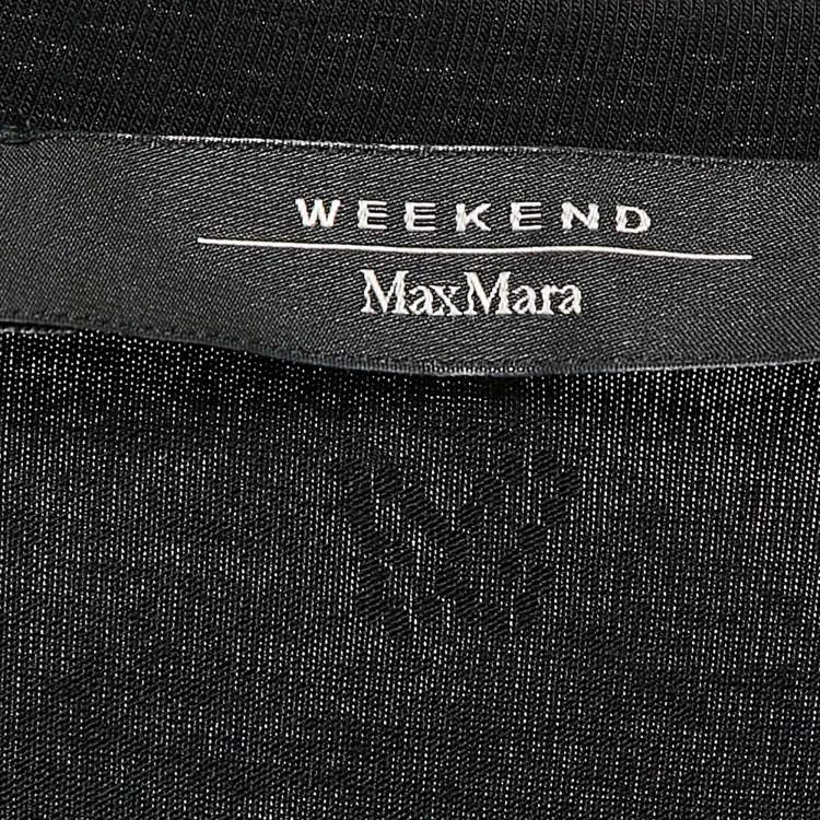 Pre Owned Weekend Max Mara Sequin Embellished Crepe and Knit Top M
