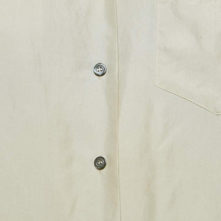 Pre Owned Weekend Max Mara Beige Silk Button Front Shirt M
