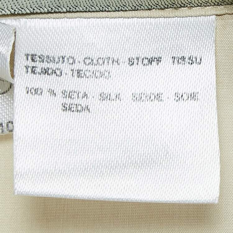 Pre Owned Weekend Max Mara Beige Silk Button Front Shirt M