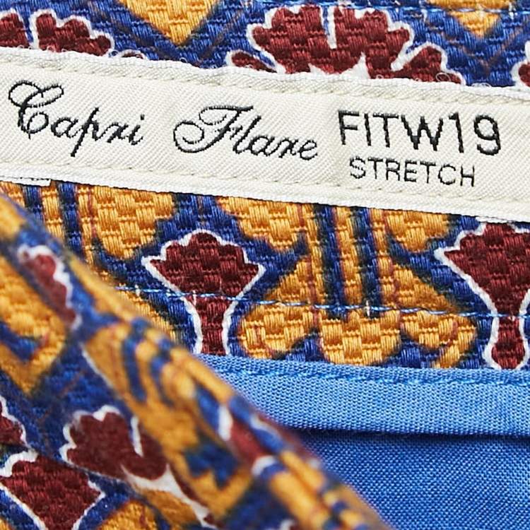 Pre Owned Weekend Max Mara Multicolor Printed Cotton Capri Pants S