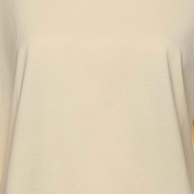 Pre Owned Weekend Max Mara Cream Cotton Top L