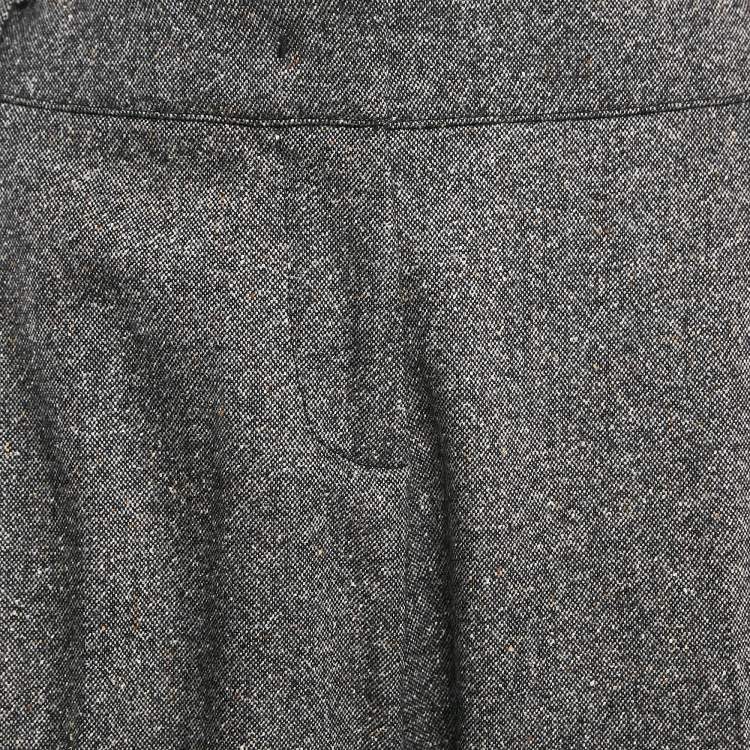 Pre Owned Weekend Max Mara Grey Wool Formal Trousers M