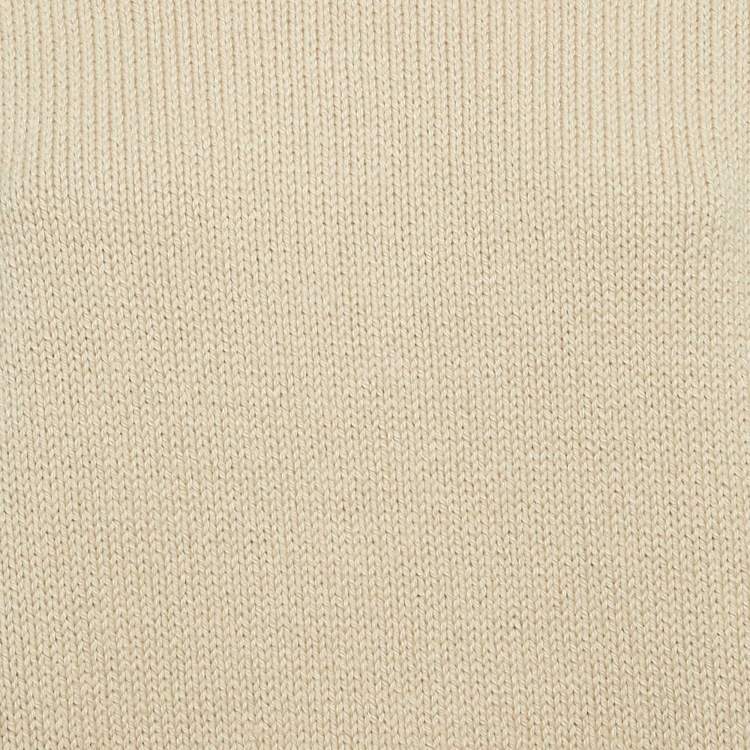 Pre Owned Weekend Max Mara Beige Knit Long Sleeve Sweater M