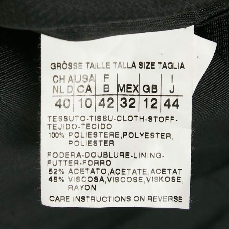 Pre Owned Weekend Max Mara Black Synthetic Pleated Mid-Length Coat M