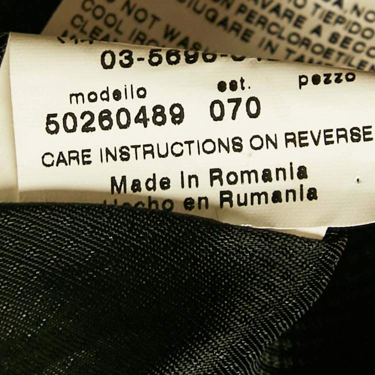 Pre Owned Weekend Max Mara Black Synthetic Pleated Mid-Length Coat M