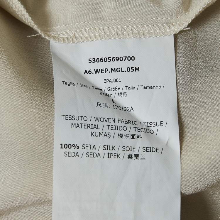 Pre Owned Weekend Max Mara Grey Knit and Silk Layered Top L