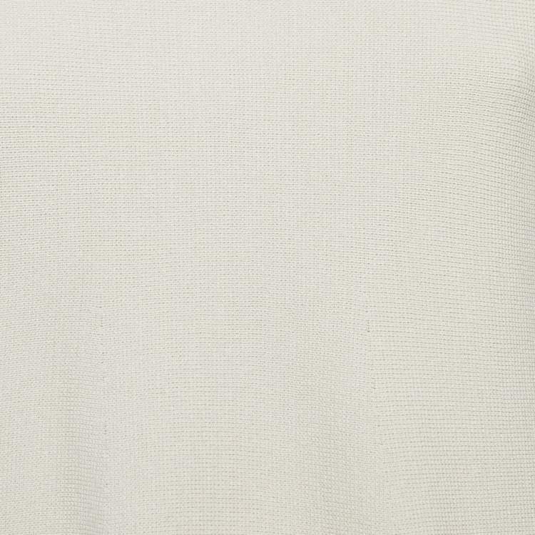 Pre Owned Weekend Max Mara Grey Knit and Silk Layered Top L