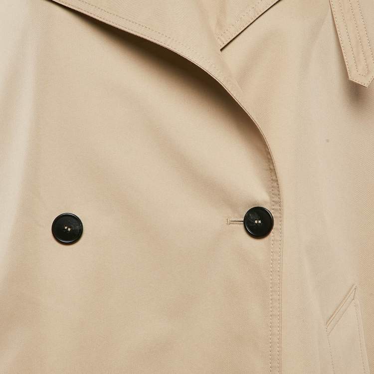 Pre Owned Weekend Max Mara Beige Gabardine Oversized Coat M