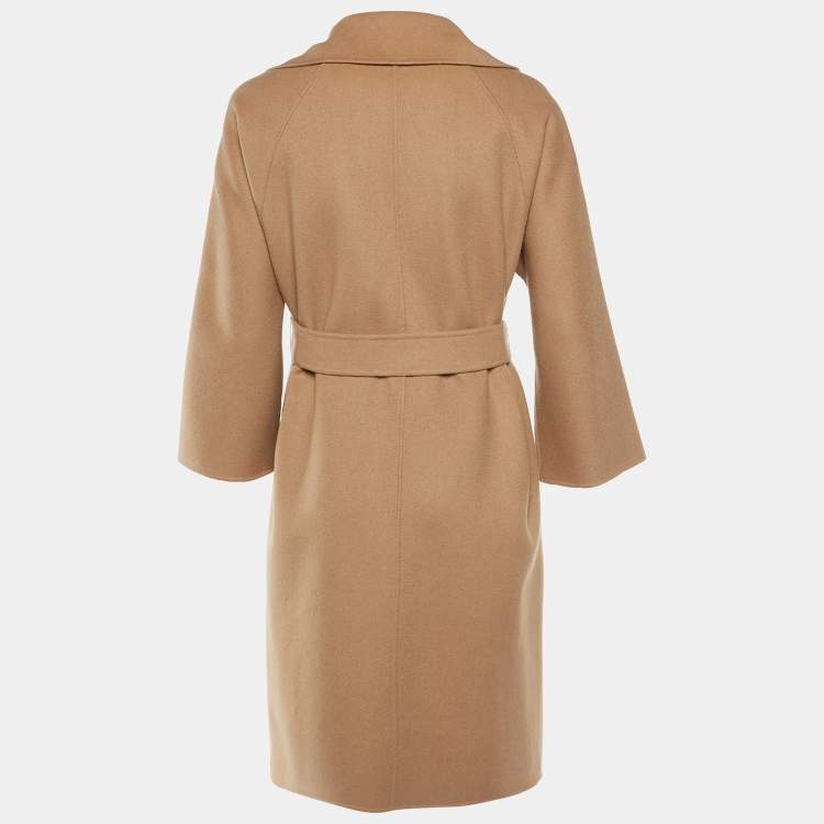 Pre Owned Weekend Max Mara Brown Wool Belted Coat M