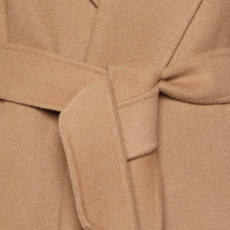 Pre Owned Weekend Max Mara Brown Wool Belted Coat M