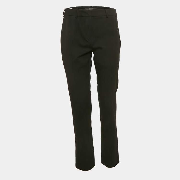 Pre Owned Weekend Max Mara Black Gabardine Trousers S