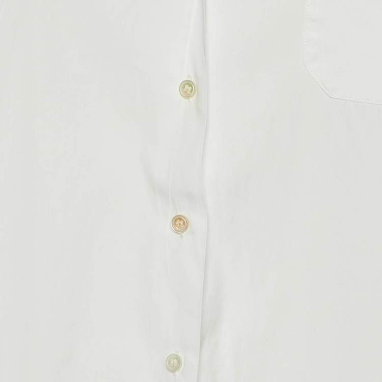 Pre Owned Weekend Max Mara White Cotton Long Sleeve Shirt XS