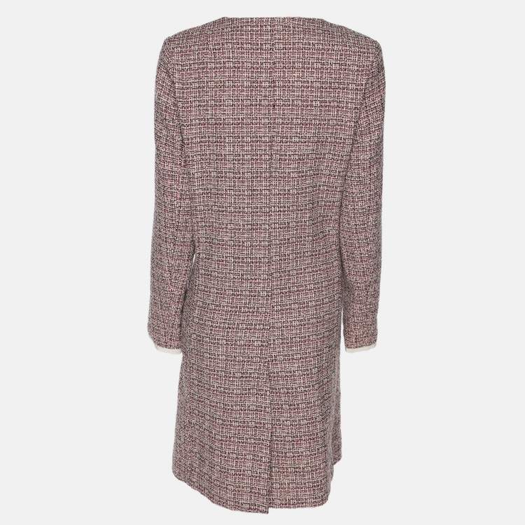 Pre Owned Weekend Max Mara Multcolor Tweed Button Front Jacket M