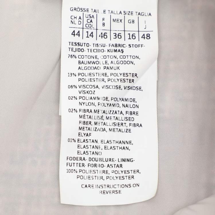 Pre Owned Max Mara Multicolor Tweed Midi Dress L