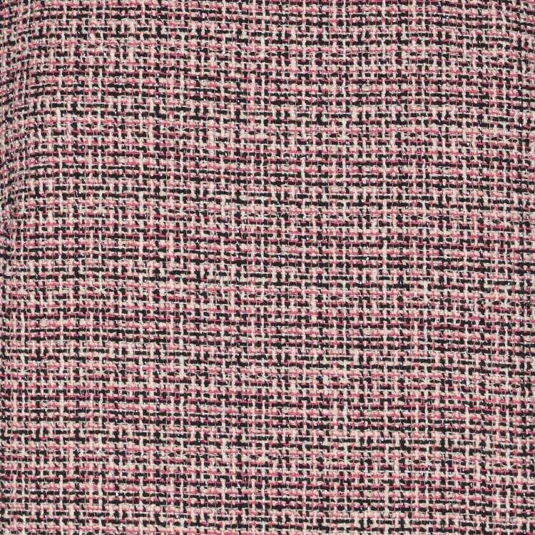 Pre Owned Max Mara Multicolor Tweed Midi Dress L