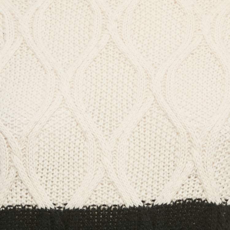 Pre Owned Weekend Max Mara Two-Tone Colorblock Wool Knit Sweater S