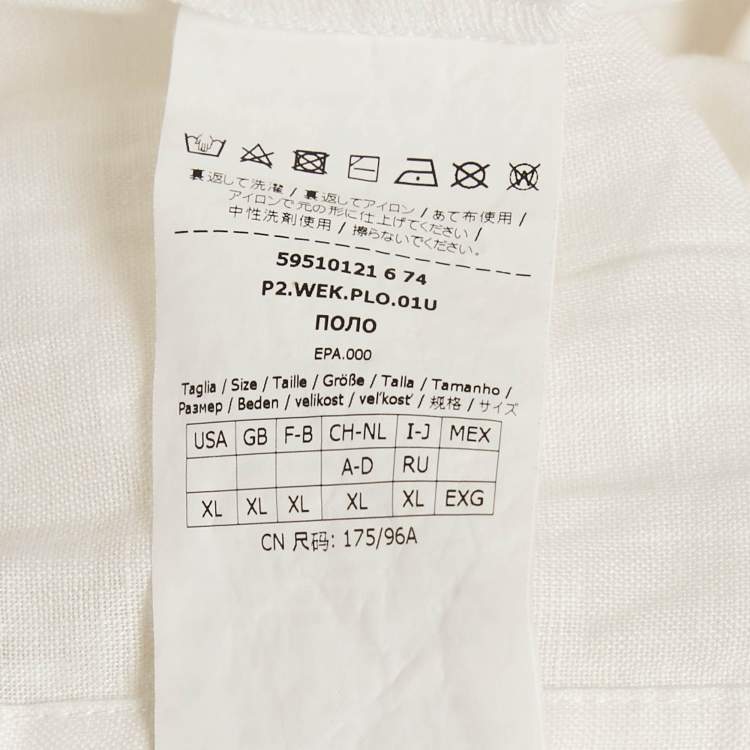 Pre Owned Weekend Max Mara White Embroidered Linen and Cotton Top XL