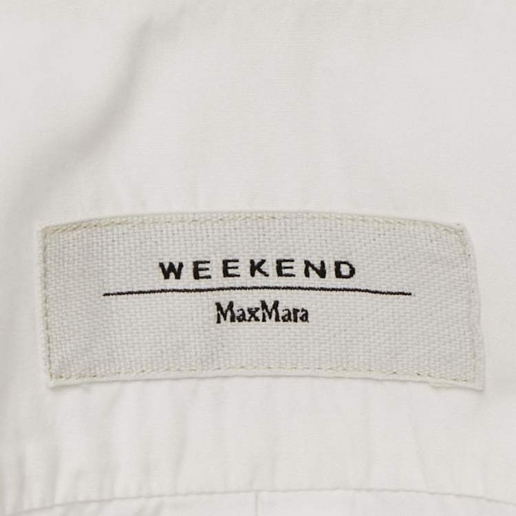 Pre Owned Weekend Max Mara White Cotton Long Sleeve Shirt M