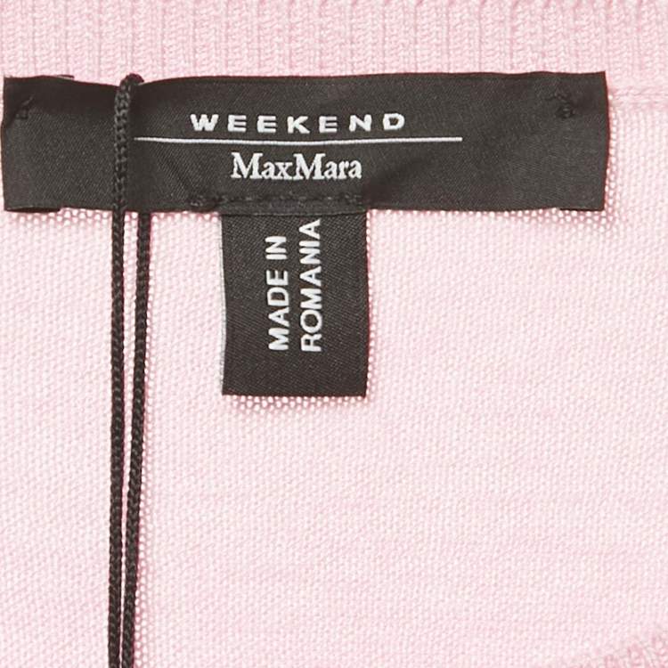 Pre Owned Weekend Max Mara Pink Silk & Cotton Sweater L
