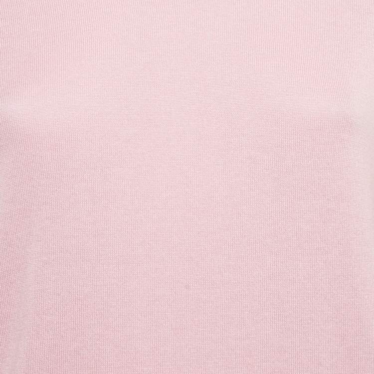 Pre Owned Weekend Max Mara Pink Silk & Cotton Sweater L