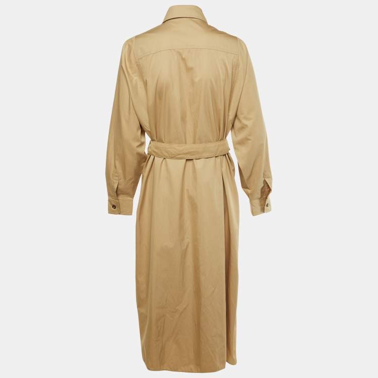 Pre Owned Weekend Max Mara Beige Shirt Maxi Dress XL