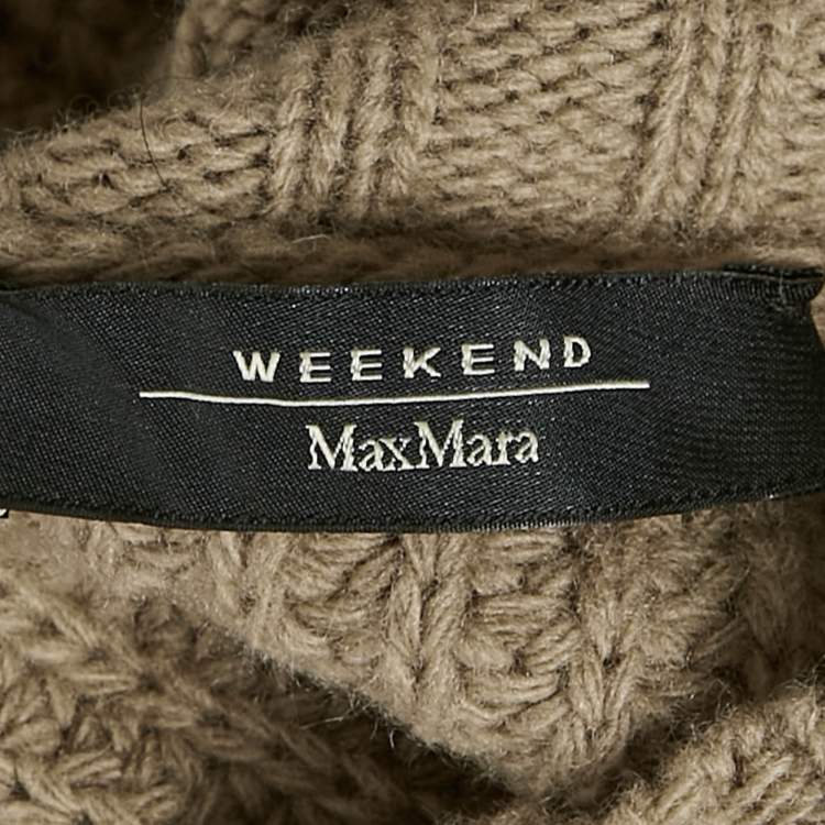 Pre Owned Weekend Max Mara Brown Rib Knit Sweater XS