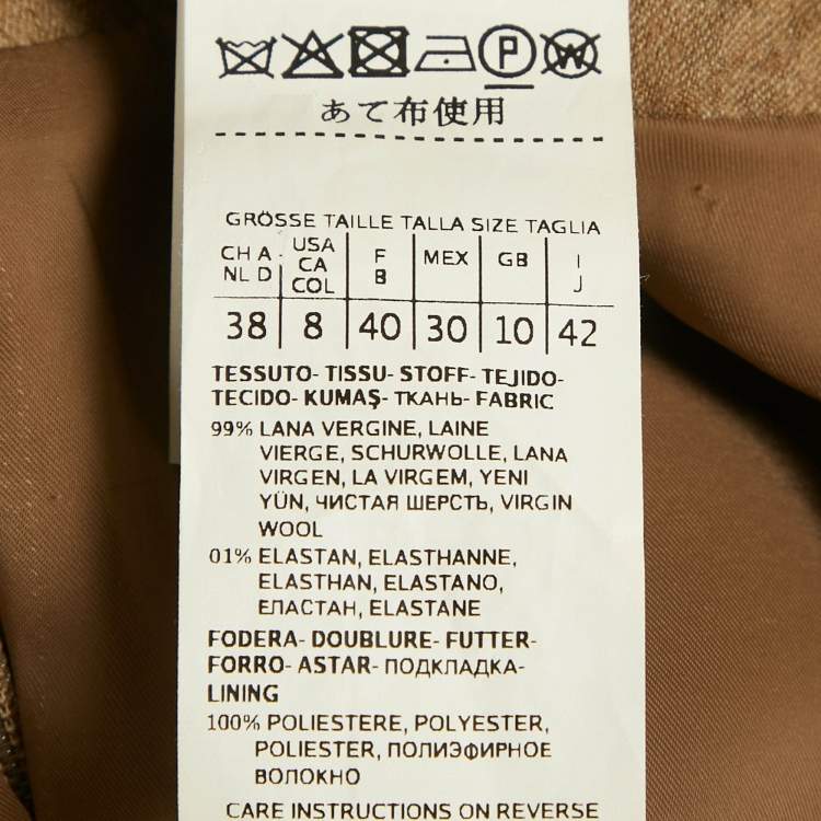 Pre Owned Weekend Max Mara Brown Wool Short Dress M