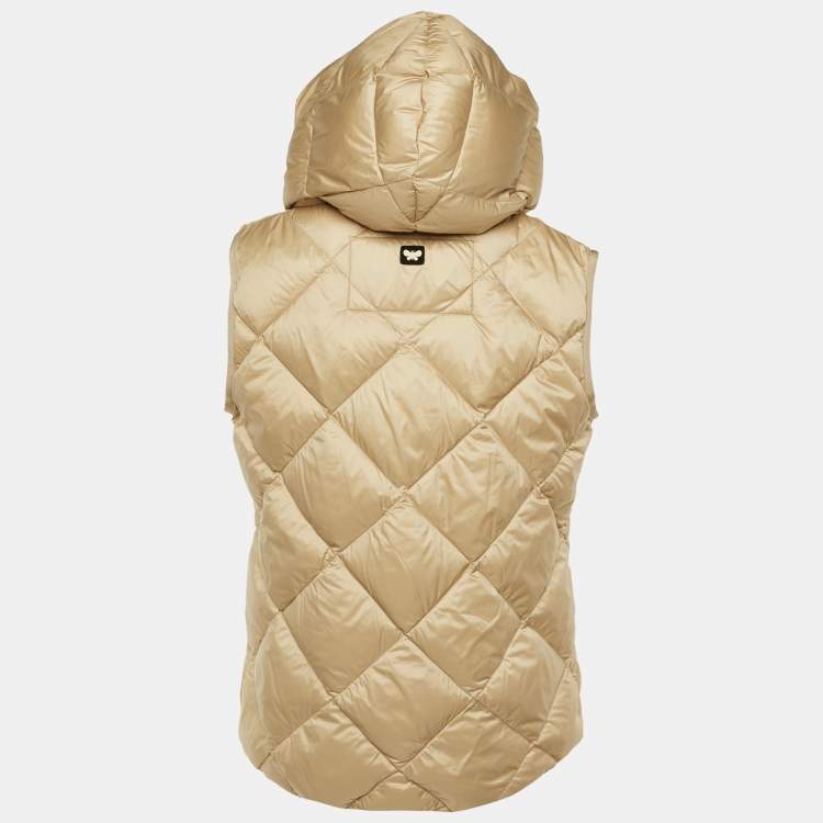 Pre Owned Weekend Max Mara Beige Quilted Down Vest L