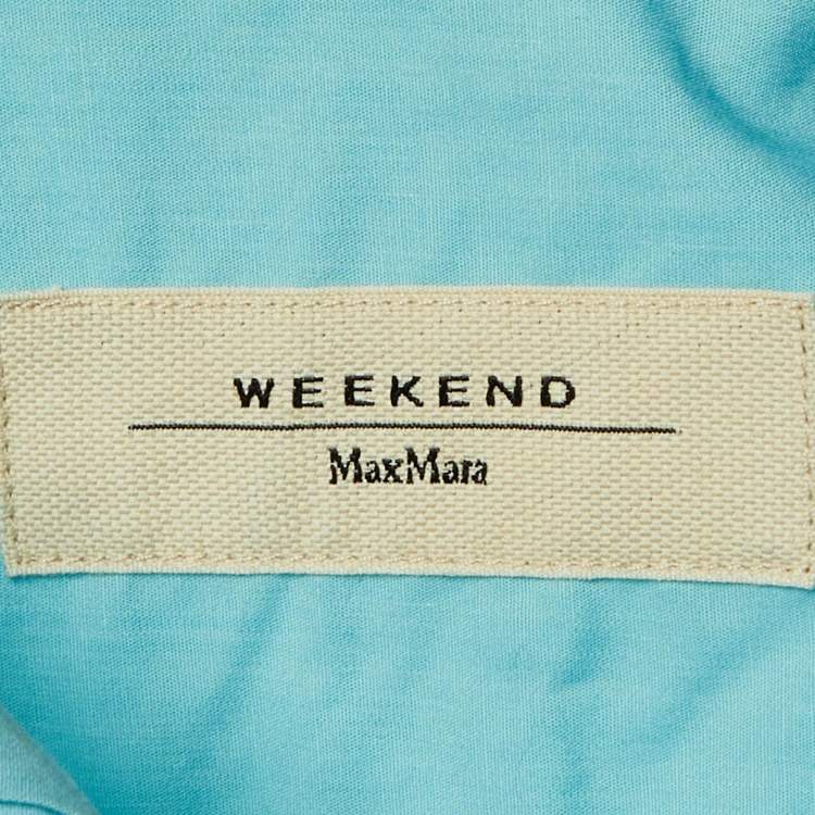 Pre Owned Weekend Max Mara Blue Cotton Button Front Shirt M