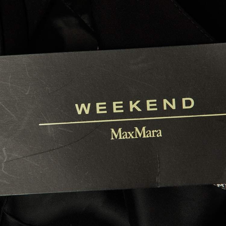 Pre Owned  Weekend Max Mara Black Crepe Midi Dress L