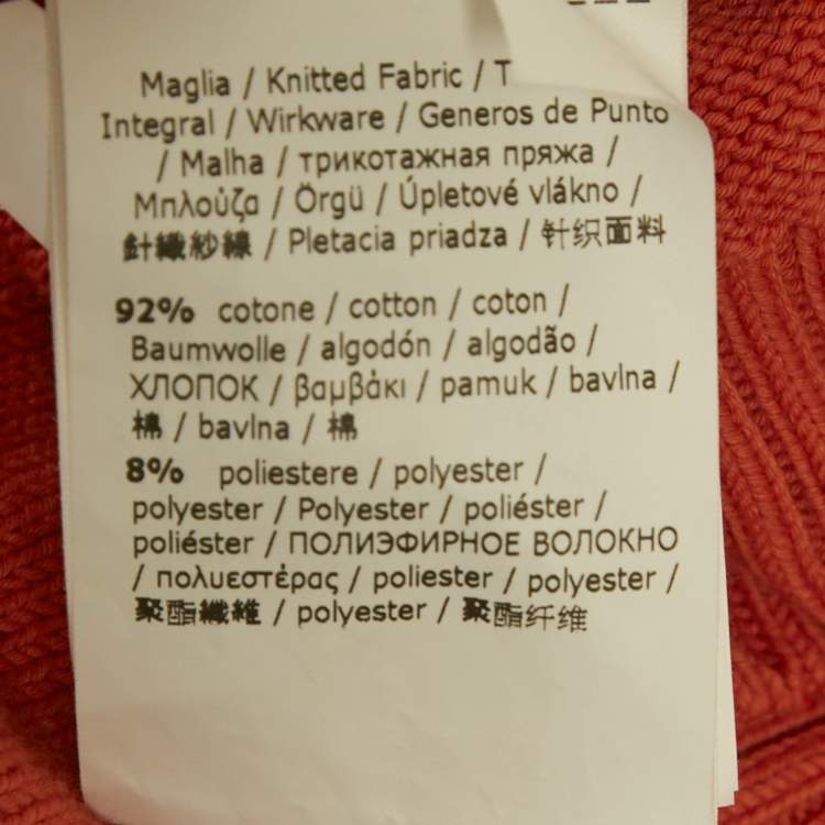 Pre Owned Weekend Max Mara Orange Logo Knit Sweater XS 