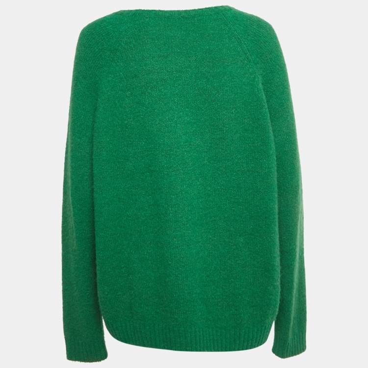 Pre Owned Weekend Max Mara Green Rib Knit Sweater L