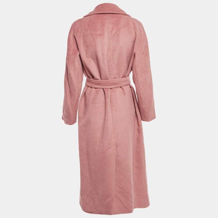 مملوكة مسبقًا Weekend Max Mara Pink Wool Blend Felt Belted Coat S