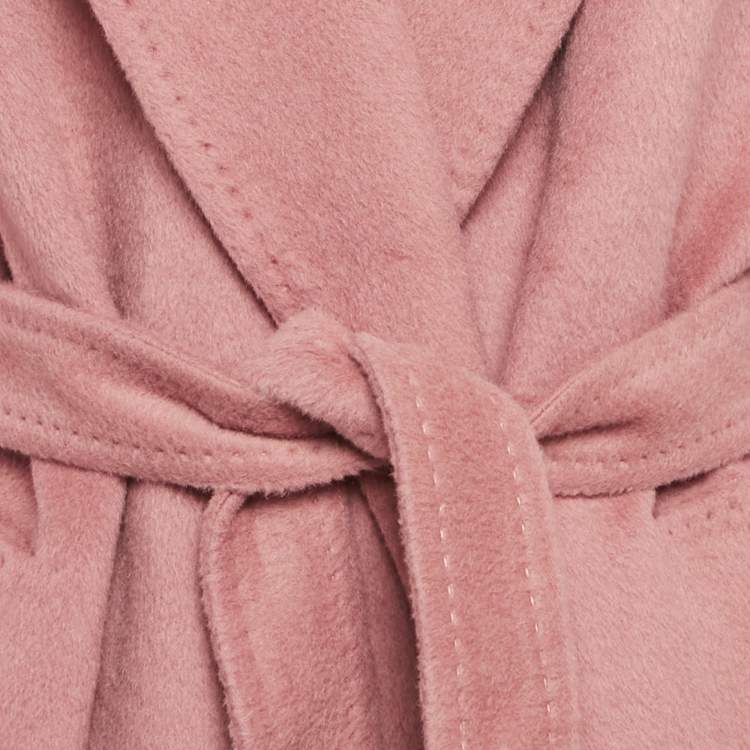 مملوكة مسبقًا Weekend Max Mara Pink Wool Blend Felt Belted Coat S
