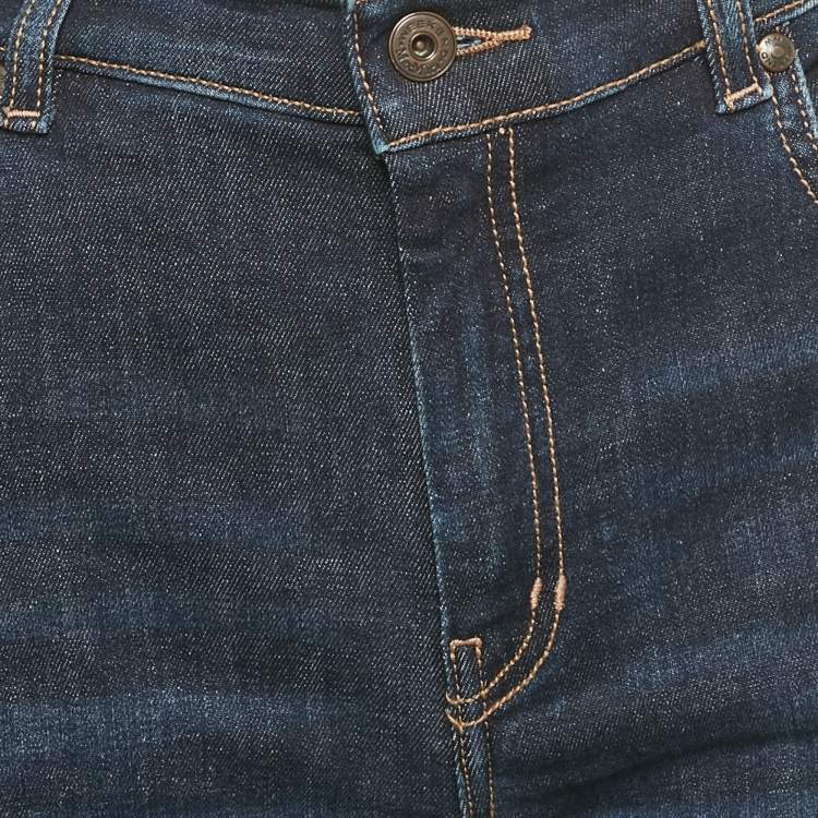 Pre Owned Weekend Max Mara Blue Faded Denim Boot-Cut Jeans M/Waist 31"