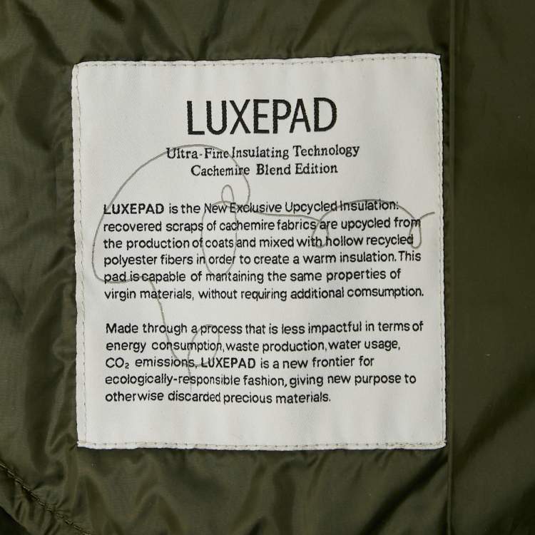 Pre Owned Weekend Max Mara Olive Green Quilted Button Front Jacket S