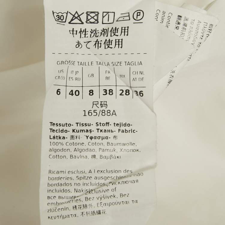 Pre Owned Weekend Max Mara White Cotton Long Sleeve Shirt S