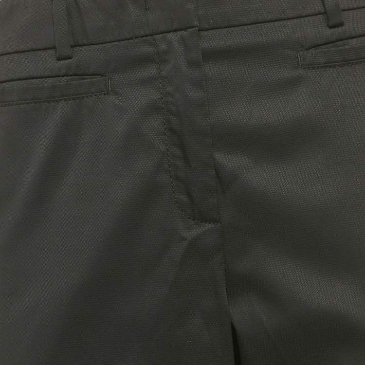 Pre Owned Weekend Max Mara Black Gabardine Wide Trouser L