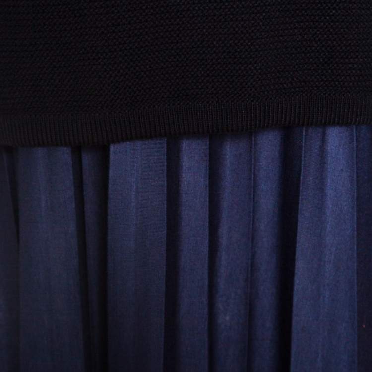 مملوكة مسبقًا Weekend Max Mara Navy Blue Cropped Sweater and Dress Set M