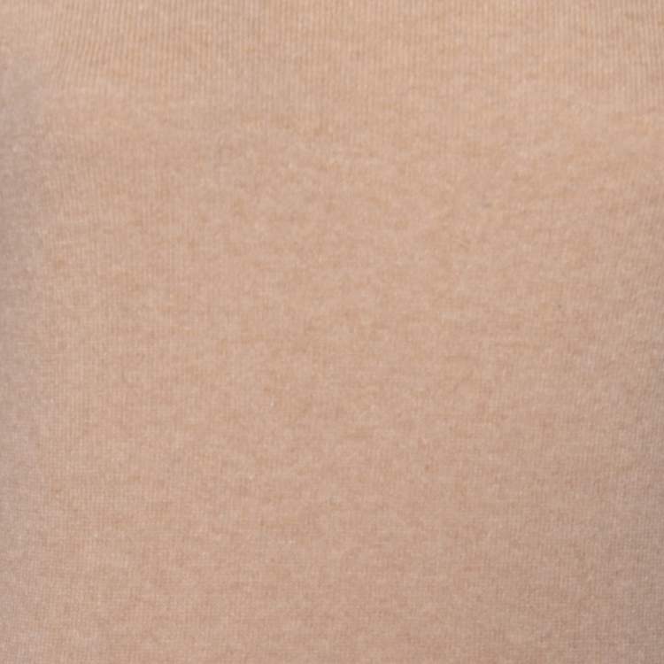 Pre Owned Weekend Max Mara Beige Wool Turtle Neck Long Sleeve Sweater M