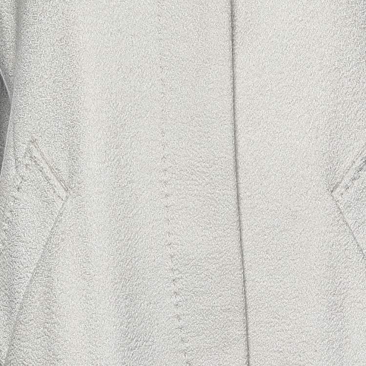 Pre Owned Weekend Max Mara Beige Cashmere & Wool Button Front Coat L