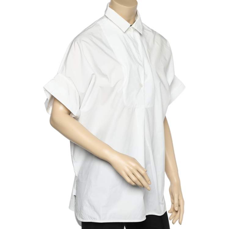 Pre Owned Weekend Max Mara White Cotton Oversized Tunic S