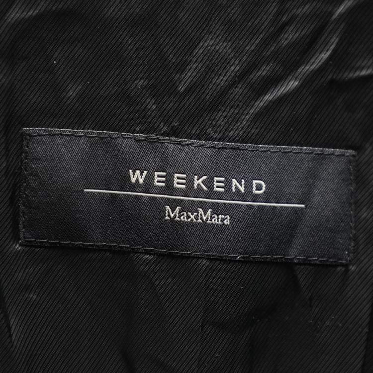 Pre Owned Weekend Max Mara Black Corduroy Button Front Blazer M