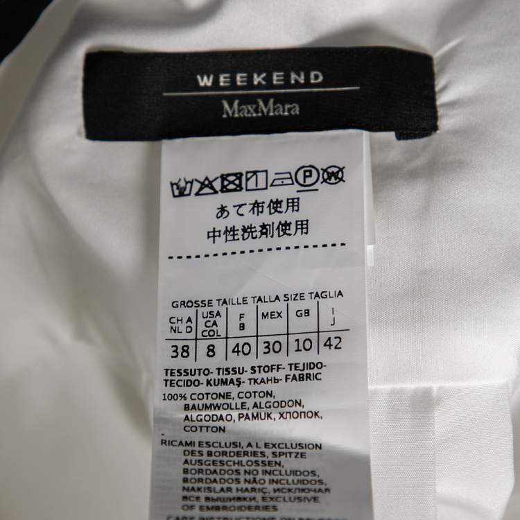 Pre Owned Weekend Max Mara White Floral Applique Detail Shirt M