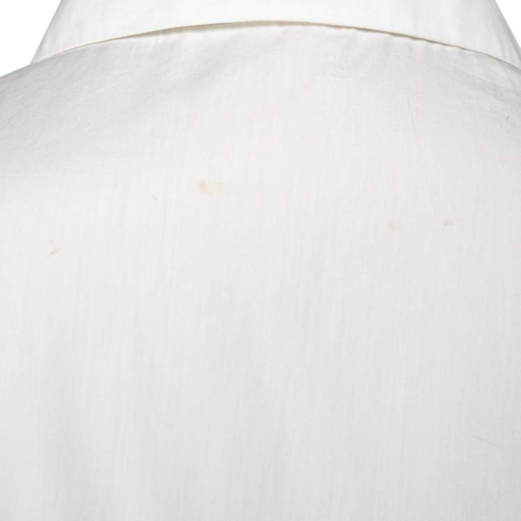 Pre Owned Weekend Max Mara White Cotton Embroidered Shirt M