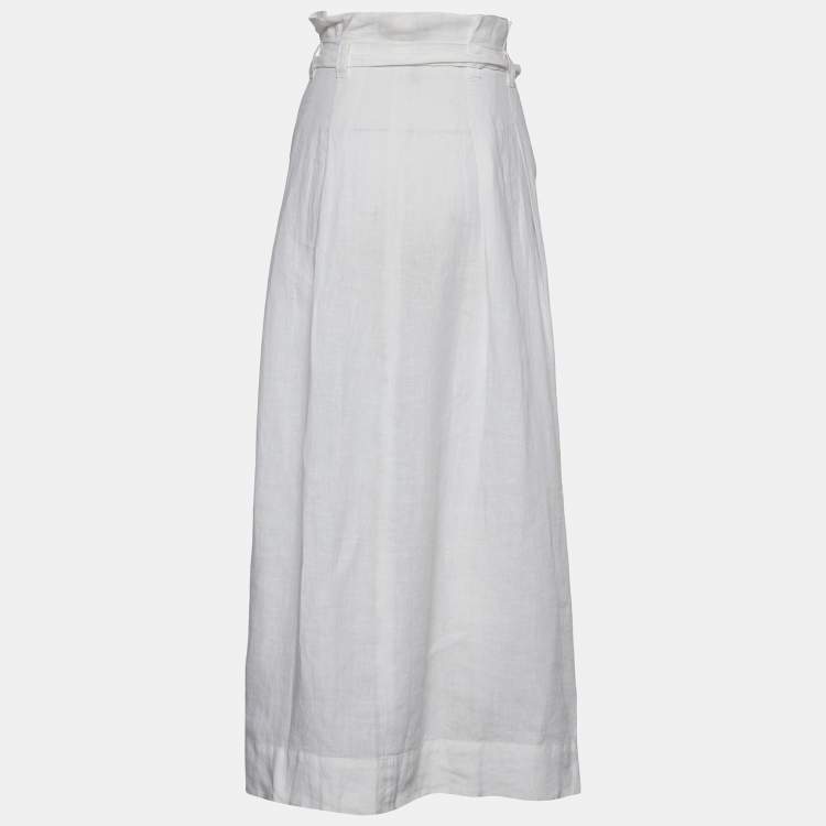 White linen maxi on sale skirt