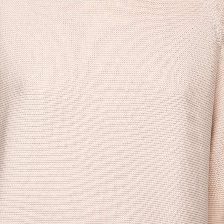 Pre Owned Weekend Max Mara Cream Cotton Knit Sweater L