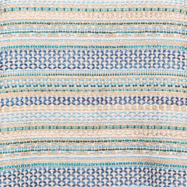Pre Owned Weekend Max Mara Multicolor Textured Cotton Shift Dress M