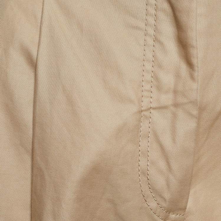 Pre Owned Weekend Max Mara Camel Brown Cotton Wide Leg Pants S