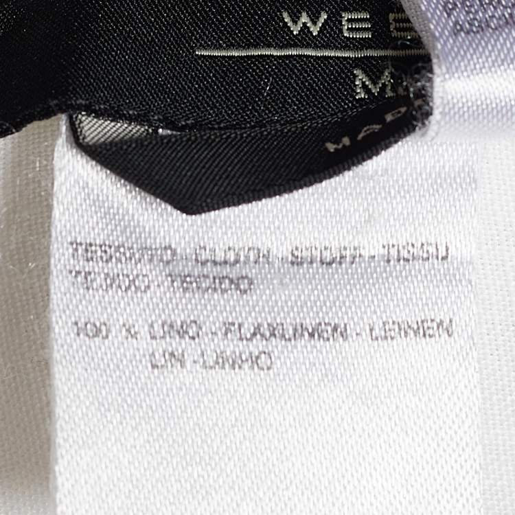 Pre Owned Weekend Max Mara Ivory Linen Button Front Shirt S
